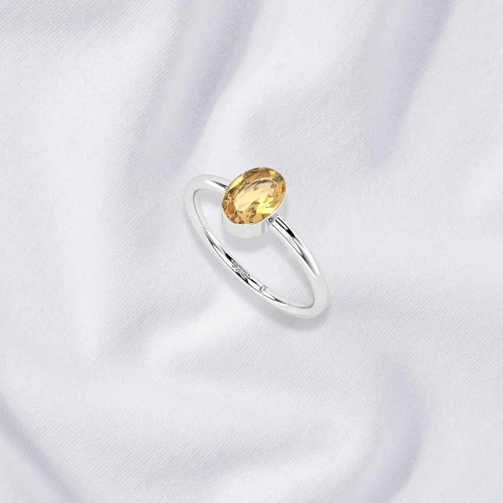 Citrine Silver Ring